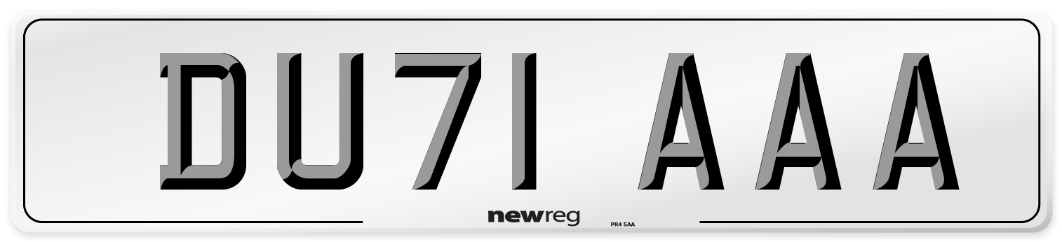 DU71 AAA Number Plate from New Reg
